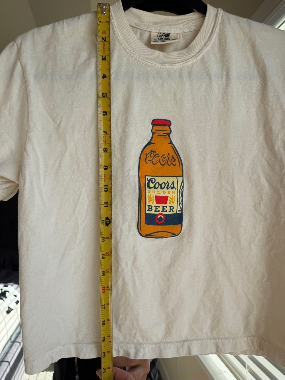 Comfort Colors White Tee with Coors Graphic - Picture 5 of 6